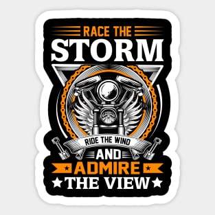 Race the storm Sticker